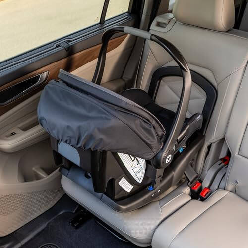 Diono LiteClik 30 R SafePlus Infant Car Seat and Base, Rear-Facing for Infants 4-30lbs, SafePlus Engineering, with Infant Insert, UPF 50+ Sunshade (Black) - 6