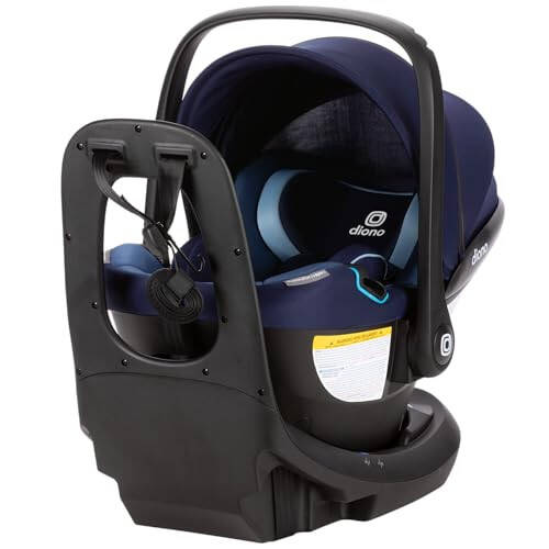 Diono LiteClik30 RXT SafePlus Infant Car Seat and Base, Rear-Facing for Infants 4-30lbs, SafePlus Engineering, with Infant Insert, UPF 50+ Sunshade (Blue Surge) - 1