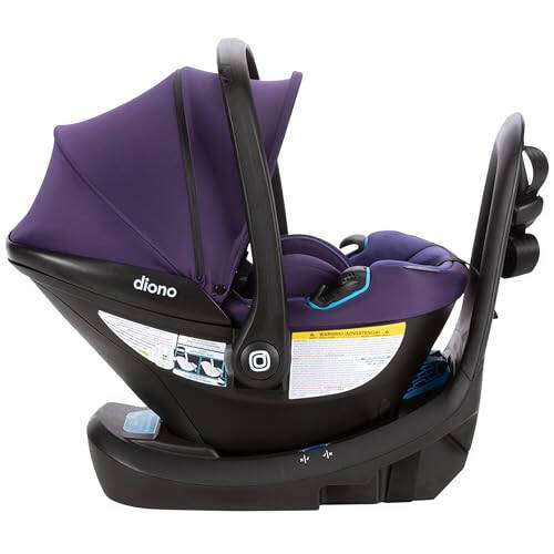 Diono LiteClik30 RXT SafePlus Infant Car Seat and Base, Rear-Facing for Infants 4-30lbs, SafePlus Engineering, with Infant Insert, UPF 50+ Sunshade (Purple Wildberry) - 2