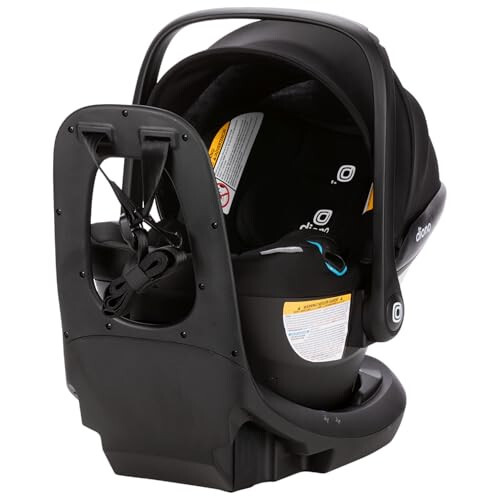 Diono LiteClik30 XT SafePlus Infant Car Seat and Base, Rear-Facing for Infants 4-30lbs, SafePlus Engineering, with Infant Insert, UPF 50+ Sunshade (Black Storm) - 1