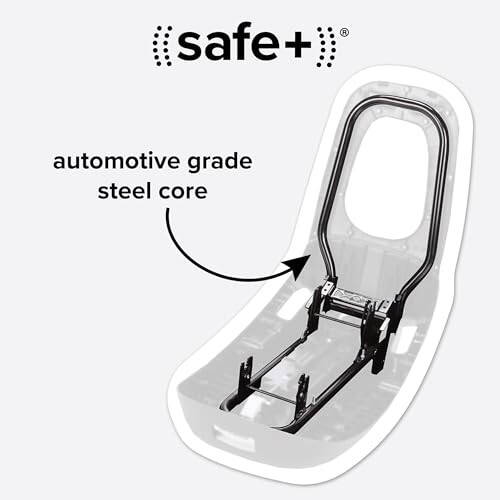 Diono LiteClik30 XT SafePlus Infant Car Seat and Base, Rear-Facing for Infants 4-30lbs, SafePlus Engineering, with Infant Insert, UPF 50+ Sunshade (Black Storm) - 5