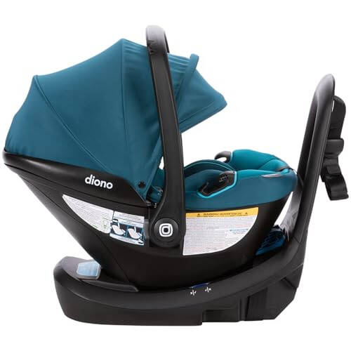 Diono LiteClik30 XT SafePlus Infant Car Seat and Base, Rear-Facing for Infants 4-30lbs, SafePlus Engineering, with Infant Insert, UPF 50+ Sunshade (Blue Razz Ice) - 2