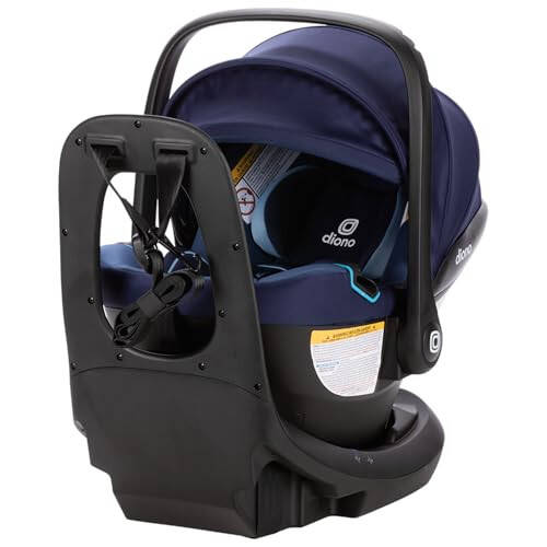 Diono LiteClik30 XT SafePlus Infant Car Seat and Base, Rear-Facing for Infants 4-30lbs, SafePlus Engineering, with Infant Insert, UPF 50+ Sunshade (Blue Surge) - 1