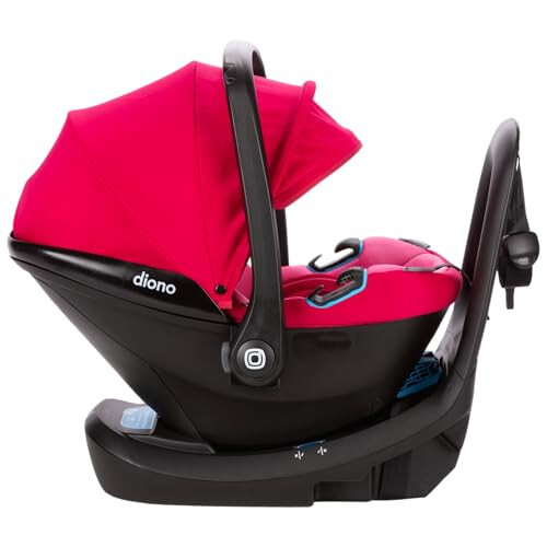 Diono LiteClik30 XT SafePlus Infant Car Seat and Base, Rear-Facing for Infants 4-30lbs, SafePlus Engineering, with Infant Insert, UPF 50+ Sunshade (Pink Cotton Candy) - 2