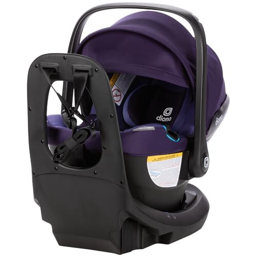 Diono LiteClik30 XT SafePlus Infant Car Seat and Base, Rear-Facing for Infants 4-30lbs, SafePlus Engineering, with Infant Insert, UPF 50+ Sunshade (Purple Wildberry) - 1