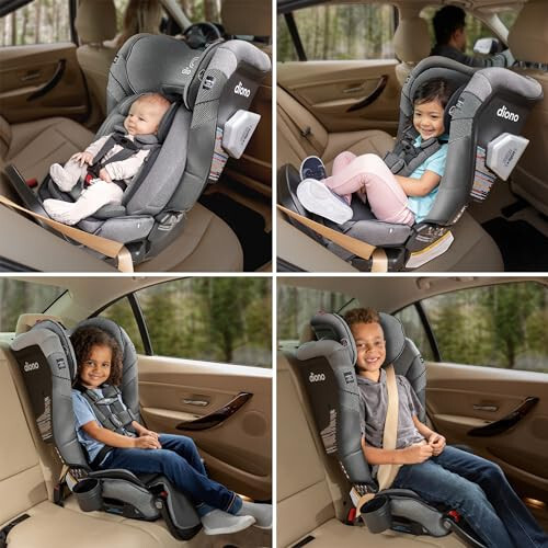 Diono Radian 3QXT+ FirstClass SafePlus 4-in-1 Convertible Car Seat, Rear & Forward Facing, Safe Plus Engineering, 4 Stage Infant Protection, 10 Years 1 Car Seat, Slim Fit 3 Across, Gray Slate - 4