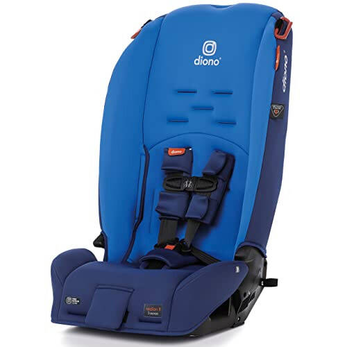 Diono Radian 3R, 3-in-1 Convertible Car Seat, Rear Facing & Forward Facing, 10 Years 1 Car Seat, Slim Fit 3 Across, Blue Sky - 1