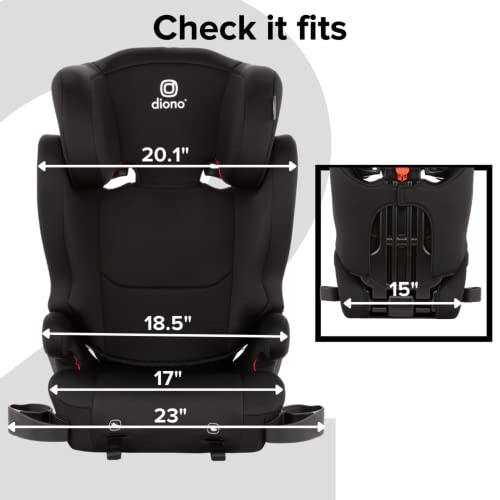 Diono Radian 3R Slim 3-Across Convertible Car Seat & Cambria 2 XL Dual Latch Booster Seat Bundle - 7