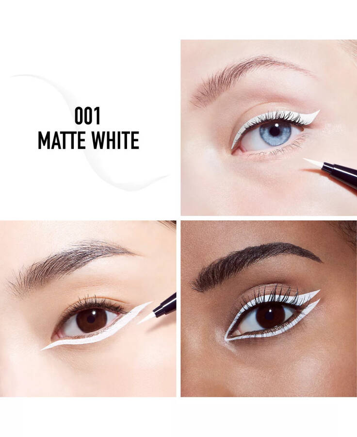 Diorshow On Stage Waterproof Liquid Eyeliner 001 Matte White (A matte white) - 3