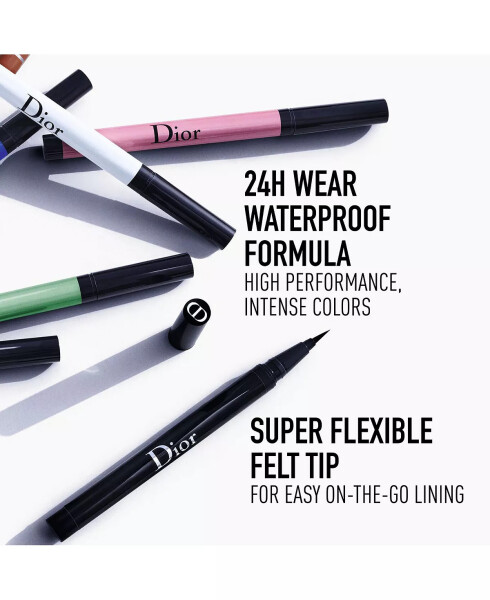 Diorshow Sahnada Su O'tkazmaydigan Suyuq Eyeliner 296 Mat Denim (Mat denim ko'k) - 4