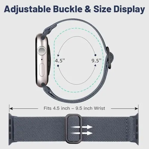 Dirrelo 5Pack Stretchy Nylon Band Compatible with Apple Watch Bands for Men 45mm 44mm 42mm 49mm 46mm 41mm 40mm 38mm Women,Soft Elastic Strap Wristband for iWatch Series 11 10 9 8 7 6 5 4 SE 3,Ultra - 6