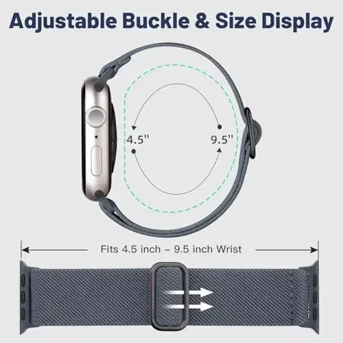 Dirrelo 5Pack Stretchy Nylon Band Compatible with Apple Watch Bands for Men 45mm 44mm 42mm 49mm 46mm 41mm 40mm 38mm Women,Soft Elastic Strap Wristband for iWatch Series 11 10 9 8 7 6 5 4 SE 3,Ultra - 6