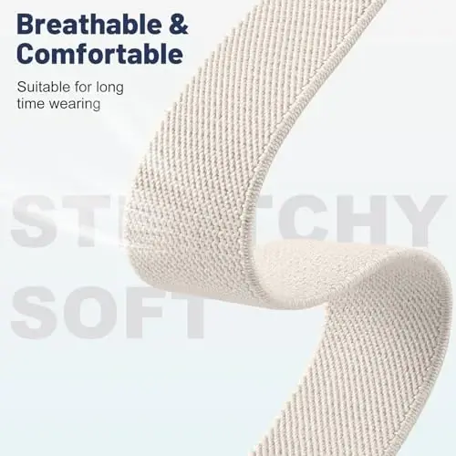 Dirrelo 5Pack Stretchy Nylon Band Apple Watch Bands bilan mos keladi, erkaklar uchun 45mm 44mm 42mm 49mm 46mm 41mm 40mm 38mm ayollar, iWatch Series 10 9 8 7 6 5 4 3 2 1 SE, Ultra uchun yumshoq elastik bilaguzuk - 3