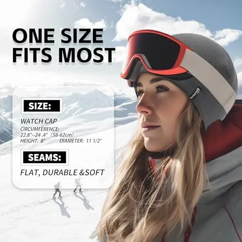 OUTDOOR SHAPING 2 Pack Tactical Fleece Cap Winter Warm Beanie Military Army Watch Cap Gift for Men Women - 4