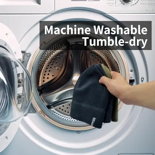 OUTDOOR SHAPING 2 Pack Tactical Fleece Cap Winter Warm Beanie Military Army Watch Cap Gift for Men Women - 5