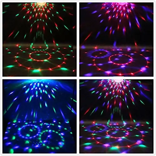 Disco Ball Disco Lights-COIDEA Party Sound Activated Strobe Light with Remote Control DJ Lighting,Led 3W RGB Light Ball, Dance lightshow for Halloween Home Room Parties Kids Birthday Wedding Show - 1