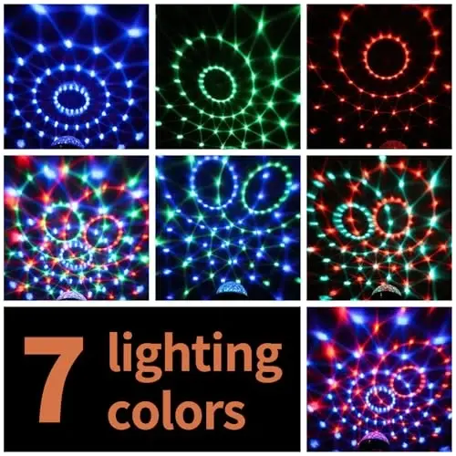 Disco Ball Disco Lights-COIDEA Party Sound Activated Strobe Light with Remote Control DJ Lighting,Led 3W RGB Light Ball, Dance lightshow for Halloween Home Room Parties Kids Birthday Wedding Show - 3