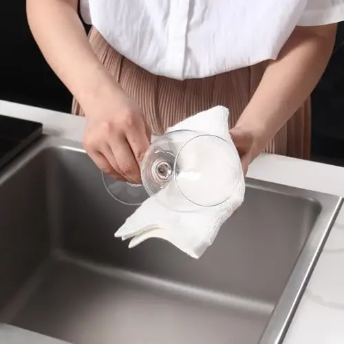 Dish Cloths 6 Pack, 10x14 inch Small Kitchen Washcloths for Washing Dishes, Lint Free Fast Dry Reusable Cleaning Cloth, Ultra Soft & Scratch Free Terry Dish Rag, Easy to Rinse Multicolor Dishcloths - 7