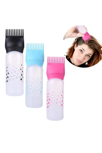 Dişli Saç Boyama,Şampuan Ve Bakım Yağı Şişesi Sızdırmaz Kapaklı - BEYZANA (1)