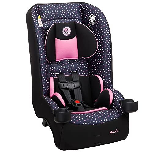 Disney Baby Jive 2 in 1 Convertible Car Seat, an Extra-Comfortable Ride That Lasts for Years: Rear-Facing 5-40 pounds and Forward-Facing 22-65 pounds, Minnie Dot Party - 2