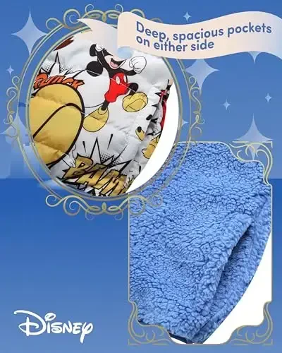 Disney Boys' Jacket - Mikki Maus to'liq zipli kurtkasi, Sherpa astarli - O'giriluvchi iliq Sherpa kurtkasi bolalar uchun (3T-6) - 5