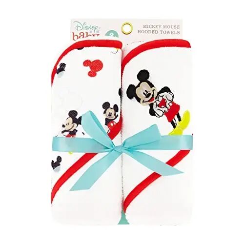 Disney Cudlie Baby Boy Mickey Mouse 2 Pack Rolled/Carded Hooded Sochiqlar Happy Place Printda - DISNEY (1)