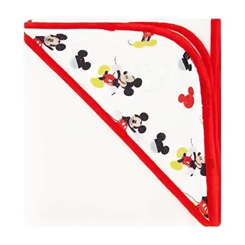 Disney Cudlie Baby Boy Mickey Mouse 2 Pack Rolled/Carded Hooded Sochiqlar Happy Place Printda - 5