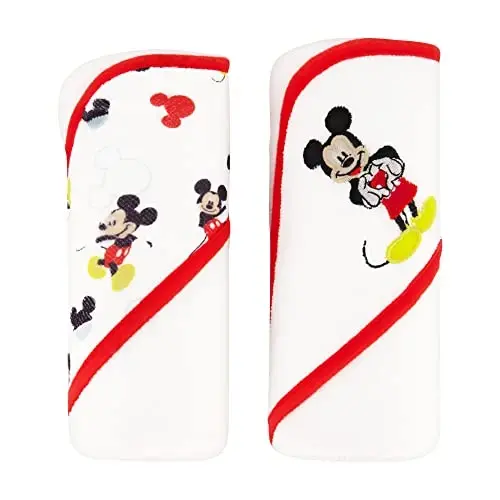 Disney Cudlie Baby Boy Mickey Mouse 2 Pack Rolled/Carded Hooded Sochiqlar Happy Place Printda - 1