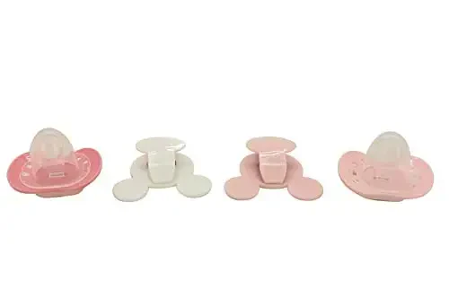 Disney Cudlie Minnie Mouse Baby Girl 4 Pack of 2 Pacifiers & 2 Clips with Sugar & Spice Print - 2