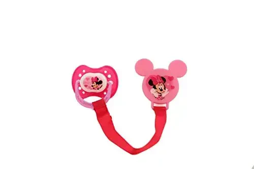 Disney Cudlie Minnie Mouse qizaloqlar uchun 4 ta so'rg'ich (2 so'rg'ich va 2 ta yurakcha shaklidagi klip) to'plami. - 5