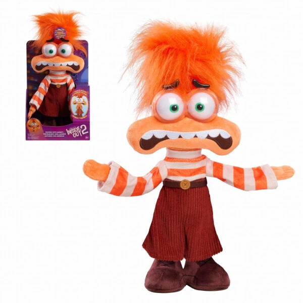 Disney и Pixar Inside Out 2 Shaking with Anxiety Feature Plush, Kids Toys for Ages 3 up - 1