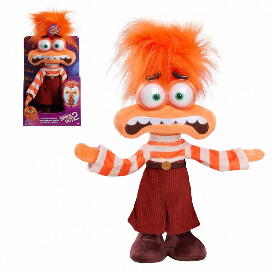 Disney и Pixar Inside Out 2 Shaking with Anxiety Feature Plush, Kids Toys for Ages 3 up - 1
