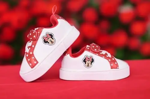 Disney Infant Sneakers - Winnie the Pooh and Minnie Mouse Baby Court Sneakers with a Hook and Loop Closure - 3