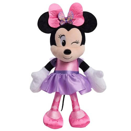 Disney Junior Minnie Mouse Ballerina Small Plush Stuffed Animal, Kids Toys for Ages 2 Up by Just Play - 1