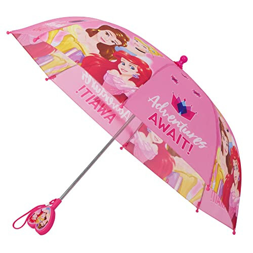 Disney Kids Umbrella, Frozen/Princess/Minnie Mouse Toddler and Little Girl Rain Wear for Ages 3-6 - 1