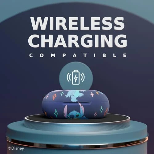 Disney Lilo and Stitch Bluetooth Earbuds w/Charging Case- Wireless Headphones w/Built-in Mic+ Up to 30 Hrs Playtime- Lilo and Stitch Gifts for Girls,Boys,Women,Men,All Fans of Lilo and Stitch Stuff - iJoy