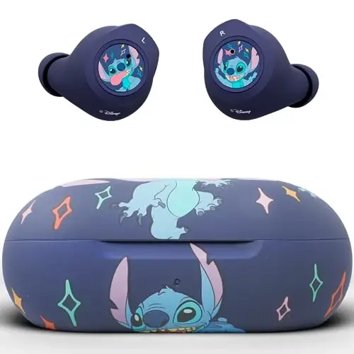Disney Lilo and Stitch Bluetooth Earbuds w/Charging Case- Wireless Headphones w/Built-in Mic+ Up to 30 Hrs Playtime- Lilo and Stitch Gifts for Girls,Boys,Women,Men,All Fans of Lilo and Stitch Stuff - 3