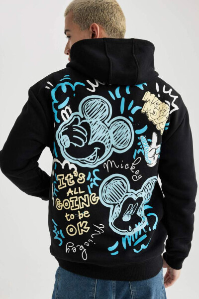 Disney Mickey & Minnie naqshli qora svitshot - 6