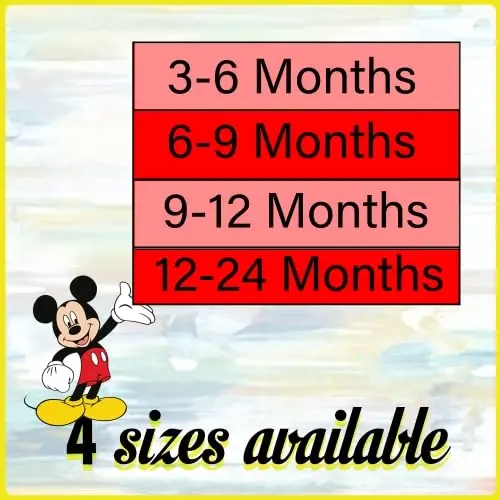 Disney Mickey Mouse va Minnie Mouse chaqaloq poyabzallari - Yumshoq taglik - Velcro yopishtiruvchi, oson kiyish va yechish - Ko'p - 7