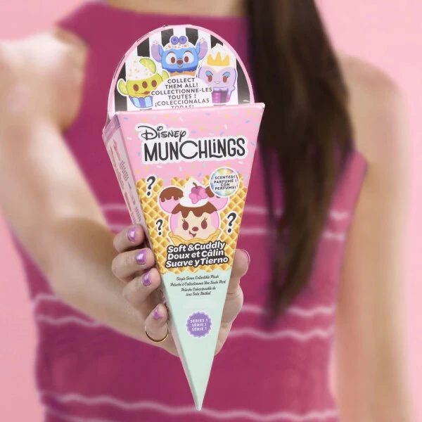 Disney Munchlings Single Serve Scented Collectible Plush, 0+ yoshdagi bolalar uchun o'yinchoqlar - 5