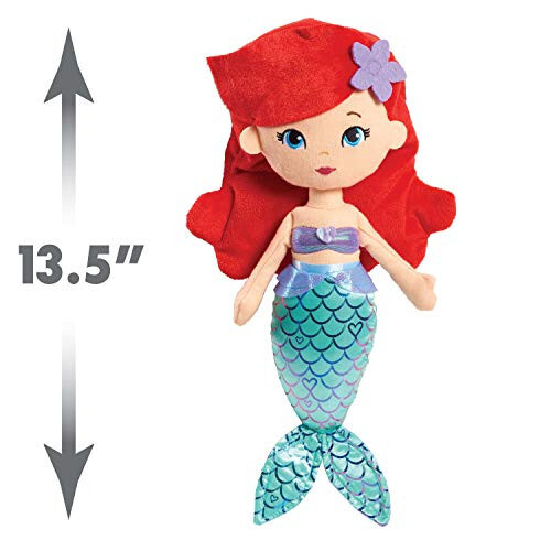 Disney Princess So Sweet Princess Ariel, 13.5-Inch Plush with Red Hair, The Little Mermaid, Kids Toys for Ages 3 Up by Just Play - 9