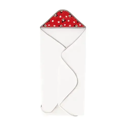 Disney Cudlie Baby Boy Mickey Mouse 2 Pack Rolled/Carded Hooded Towels in Little Stars Print - 5