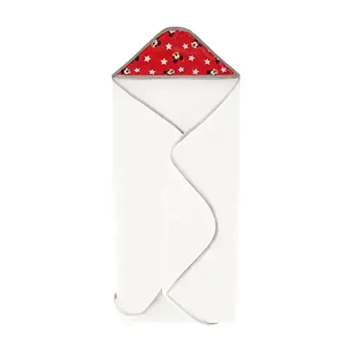 Disney Cudlie Baby Boy Mickey Mouse 2 Pack Rolled/Carded Hooded Towels in Little Stars Print - 5