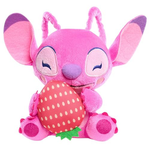 Disney Stitch Kichik 7 dyuymli plyushli to'ldirilgan hayvon, Angel qulupnay bilan, 2 yosh va undan katta bolalar uchun o'yinchoqlar, Just Play tomonidan - 3