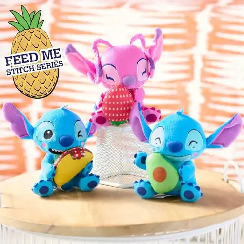 Disney Stitch Маленькая 7-дюймовая плюшевая игрушка, Angel с клубникой, детские игрушки для детей от 2 лет от Just Play - 1