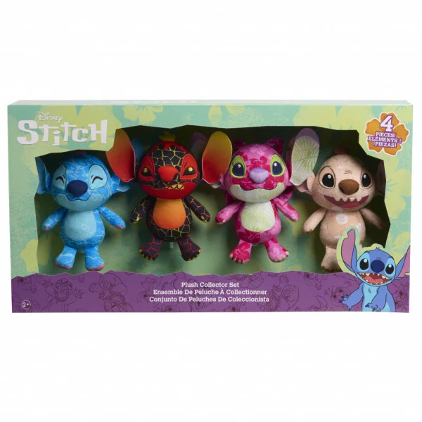 Disney Stitch Plush Collector Set, 4 Pieces, 8.5-Inch Plush - STITCH