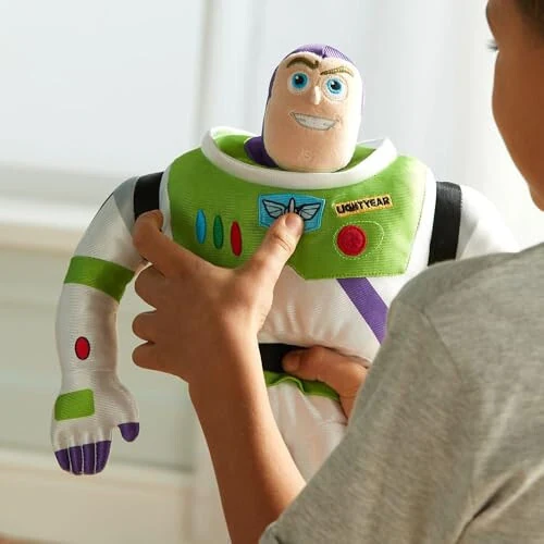 DISNEY STORE Official Toy Story Plush, Buzz Lightyear, Iconic Cuddly Toy Character with Embroidered Eyes and Soft Plush Features, Suitable for All Ages 