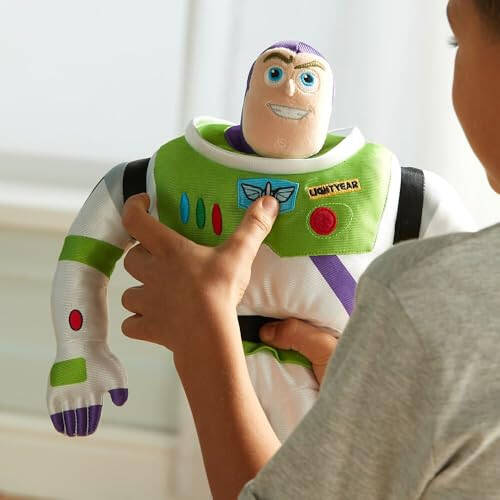 DISNEY STORE Official Toy Story Plush, Buzz Lightyear, Iconic Cuddly Toy Character with Embroidered Eyes and Soft Plush Features, Suitable for All Ages - 1