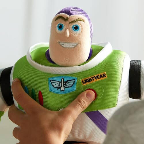 DISNEY STORE Official Toy Story Plush, Buzz Lightyear, Iconic Cuddly Toy Character with Embroidered Eyes and Soft Plush Features, Suitable for All Ages - 2