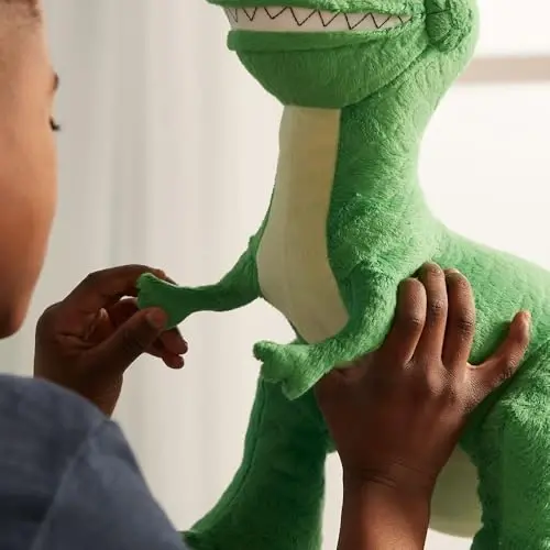Disney Store Official Toy Story Plush, Rex, Iconic Cuddly Toy Character with Embroidered Eyes and Soft Plush Features, Suitable for All Ages - 4